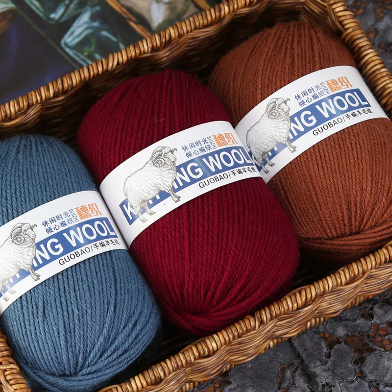 100 г/шар 100% шерстяная пряжа мягкая смешанная для вязания крючком шарфа свитера |