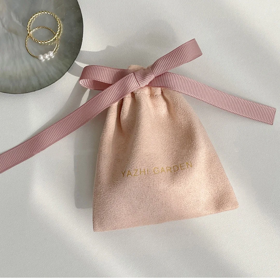 Замшевые подарочные пакеты высокого качества с принтом логотипа на заказ