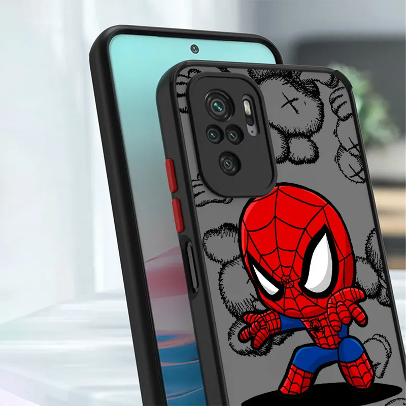 Для Redmi Note 9A 11S 8T 9S 11T 8 10S 11 10 9 Note10 9C Pro + 4G 11E 7 K40 5G официальный матовый Человек-паук Marvel
