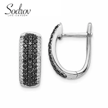 SODROV Women's Black Hoop Earrings 2022 Trend Earing Gothic Wholesale Accessories Jewelry Earring For Women