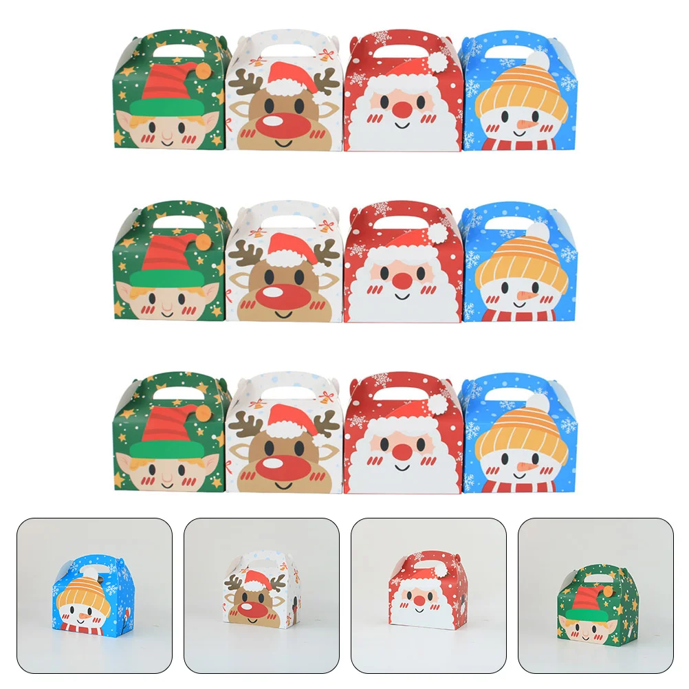 

Boxes Christmas Cookie Cake Box Candy Gift Holiday Treat Baking Carrier Cupcake Paper Containers Packing Bakery Dessertchocolate