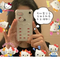 hello kitty phone case for iphone 78pxxrxsxsmax1112pro phone cute cartoon transparent card case case cover
