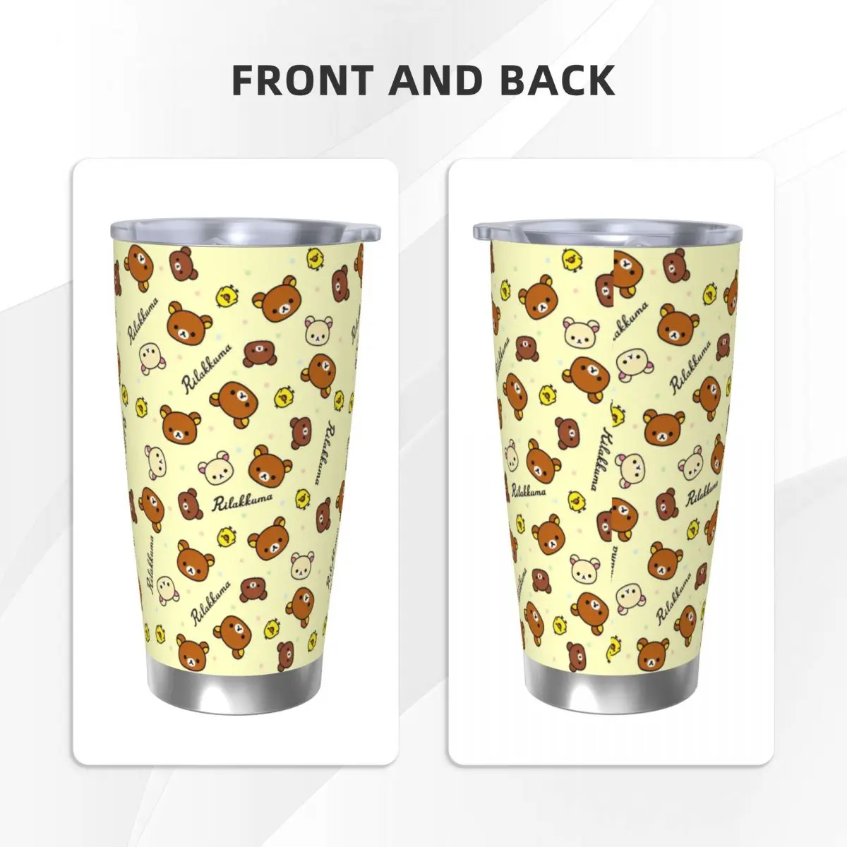 Kawaii Rilakkuma мультяшный стакан с вакуумной изоляцией кофейные чашки термос кружки