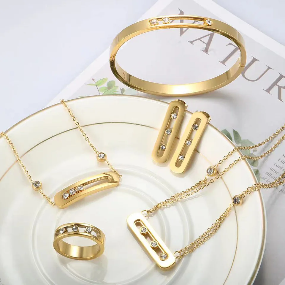 Женский Большой леопардовый комплект украшений с кольцом свадебный браслет и