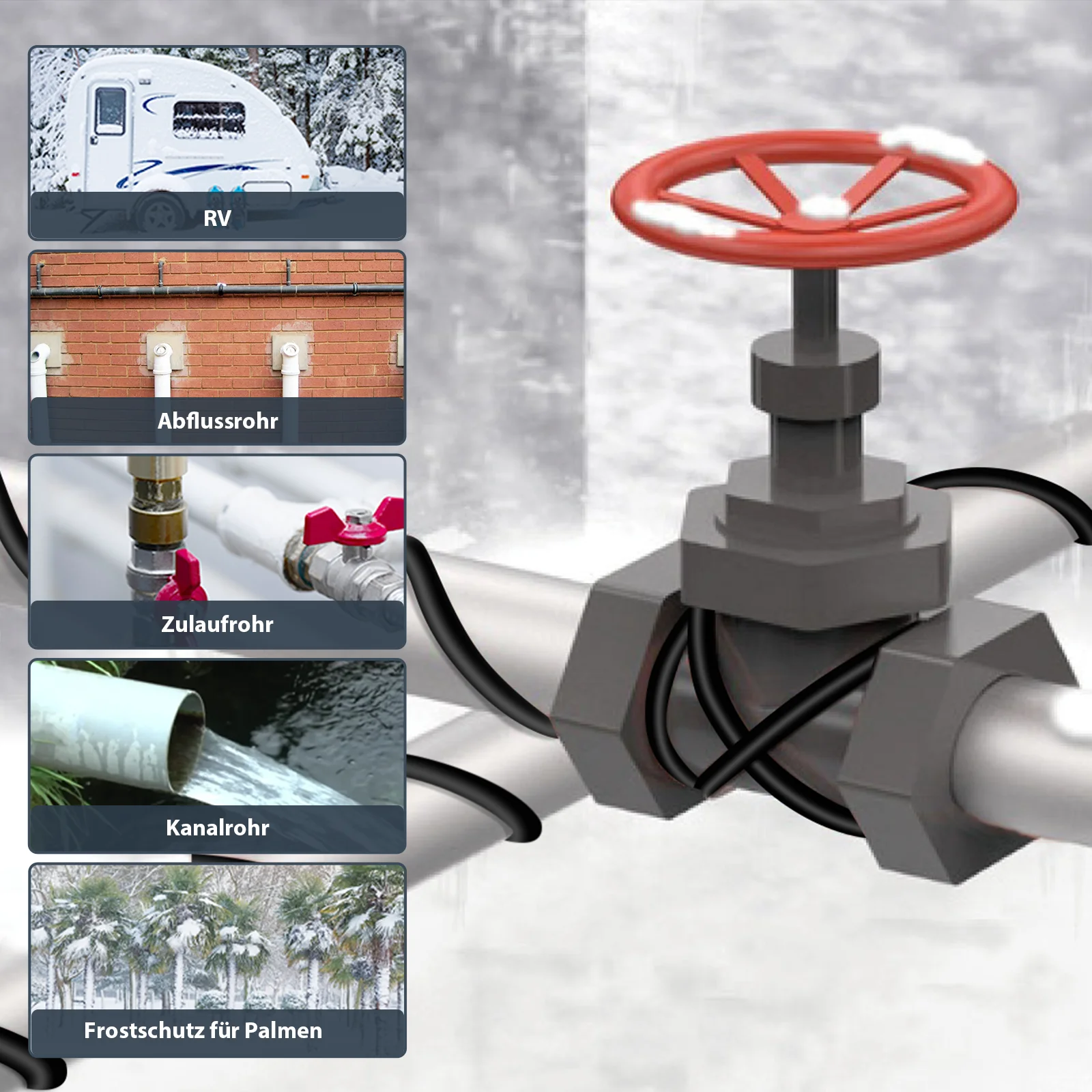 Саморегулирующийся нагревательный кабель с термостатом 16 4 Вт/м 230 В для