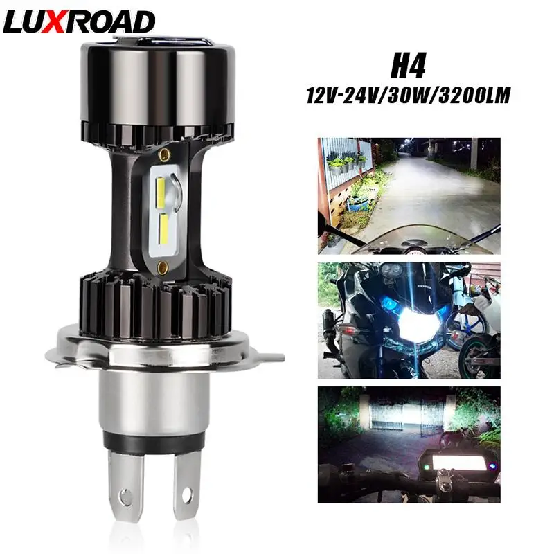 

Светодиодная лампа для фар мотоцикла H4 9003 HB2, 6000 лм, K, дальний/ближний свет, аксессуары для мотоциклетных фар ATV UTV