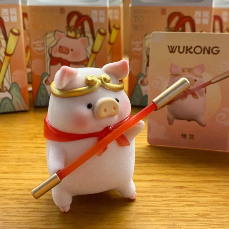 Подлинная консервированная свинья Lulu Pig Playing Travel To The West Series Surprise Blind Box Tang Sanzang Nezha