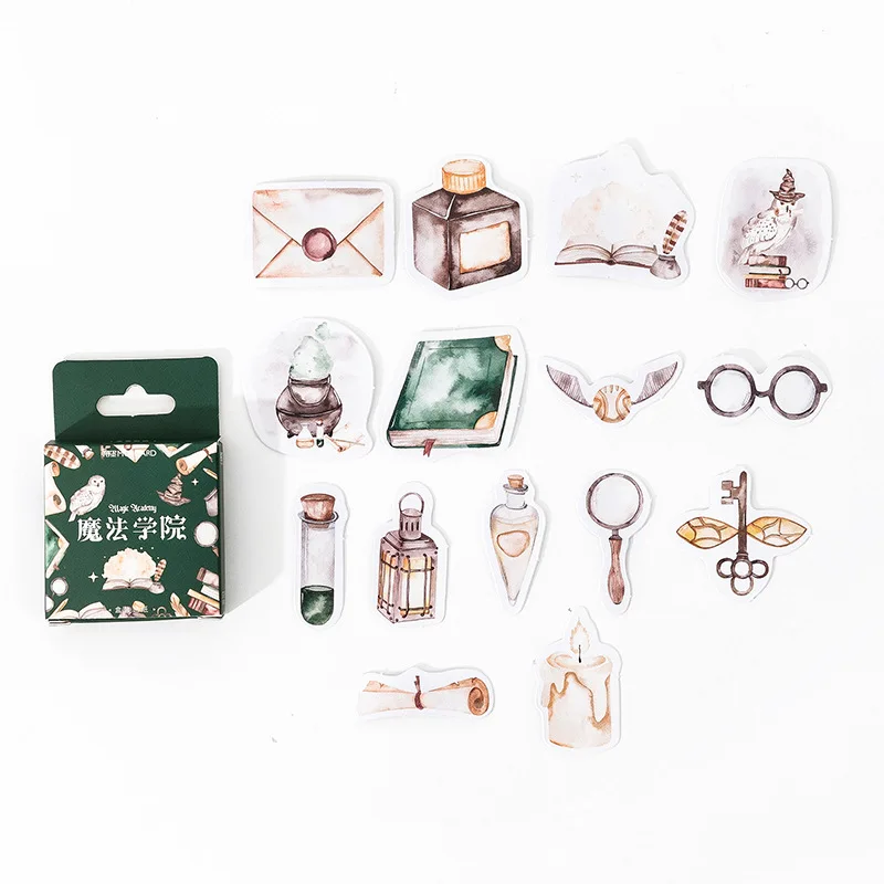 

Винтажная Волшебная академия, Набор декоративных герметичных наклеек для журнала и дневника, в упаковке Momo Box