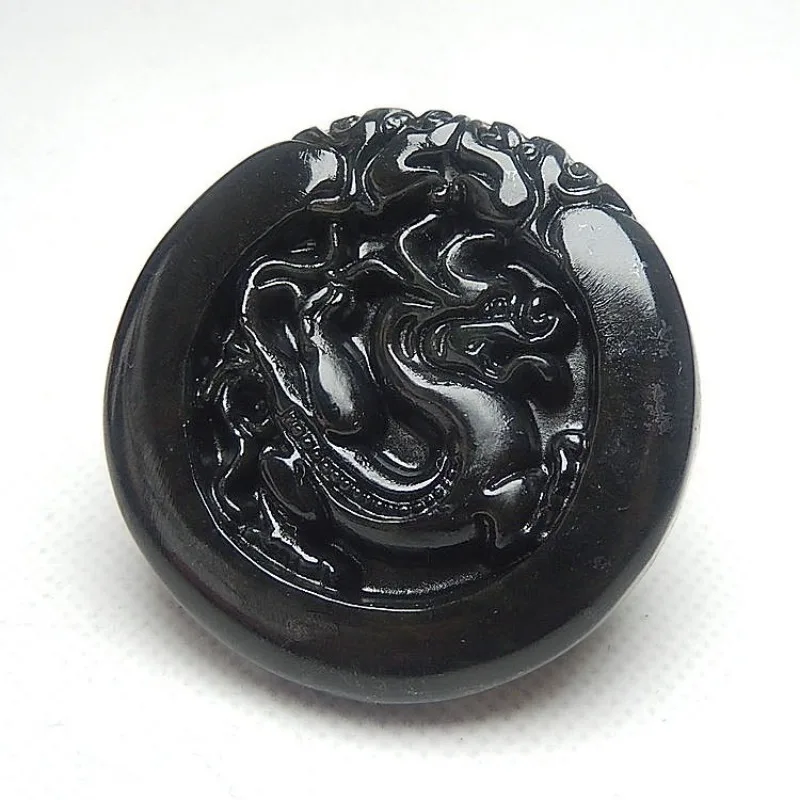 Натуральная темно-зеленая нефритовая подвеска в виде зодиака Gulong мужская и