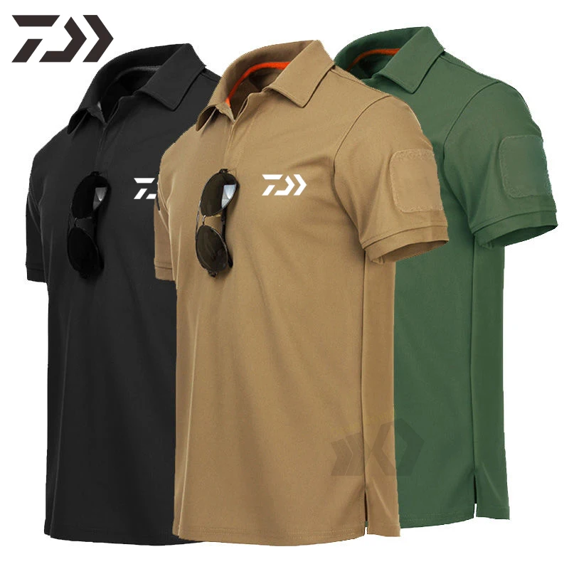 

Одежда для рыбалки армейский лагерь Треккинговая Альпинизм быстросохнущая рыболовная футболка Летняя одежда для рыбалки Daiwa быстросохнущ...