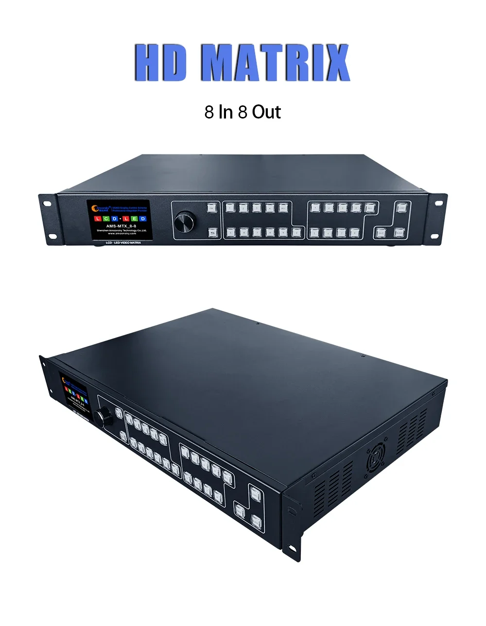 Матрица для бесшовного переключения HD AV-сигналов: 8 входов, 8 выходов для LCD-экранов и систем видеонаблюдения (art.: 3920db2e93211) - 3920db2e93211