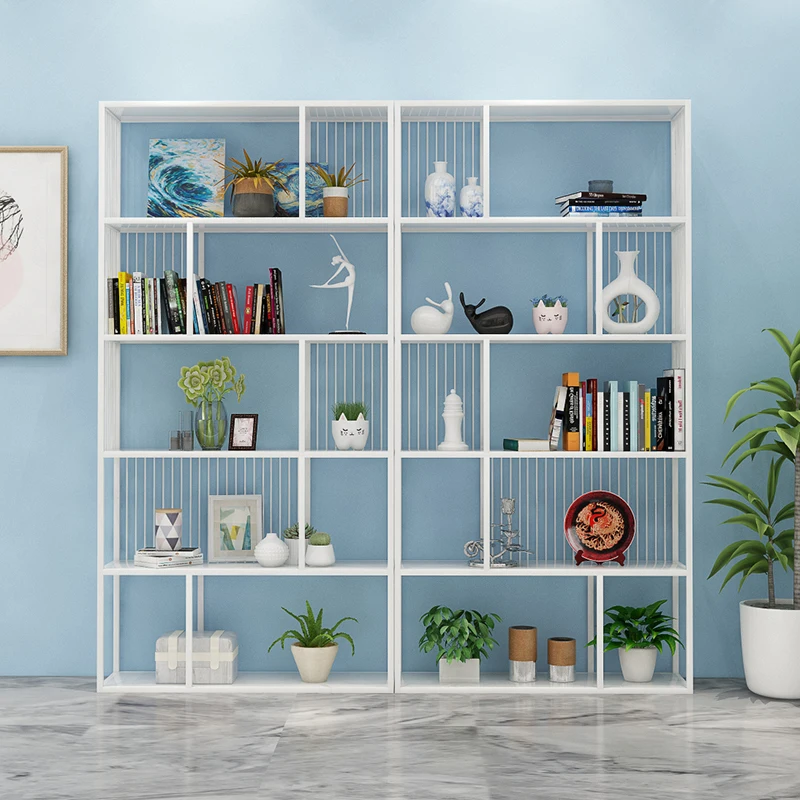 

Скандинавская книжная полка, Простая Офисная напольная полка, книжный шкаф для гостиной, простой многоуровневый стеллаж для хранения