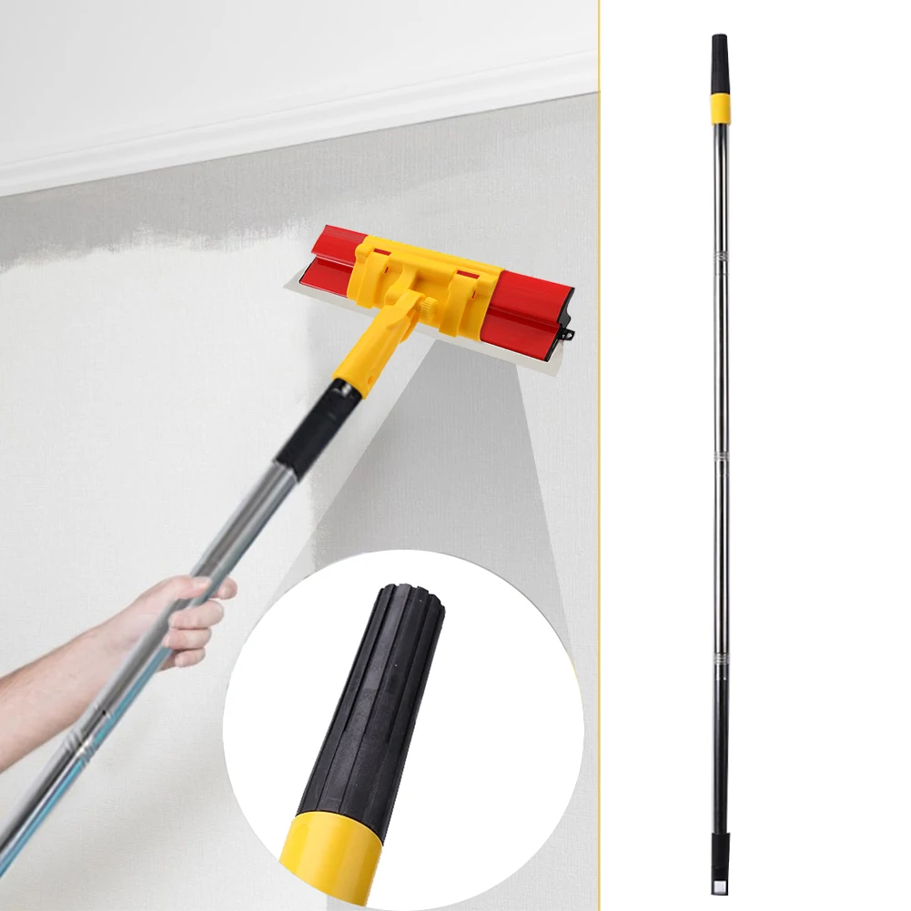 

Telescopic Paint Roller Extension Pole Wall Tiles Window Cleaning Brush Rod Retractable Painting Stick Extend Tools