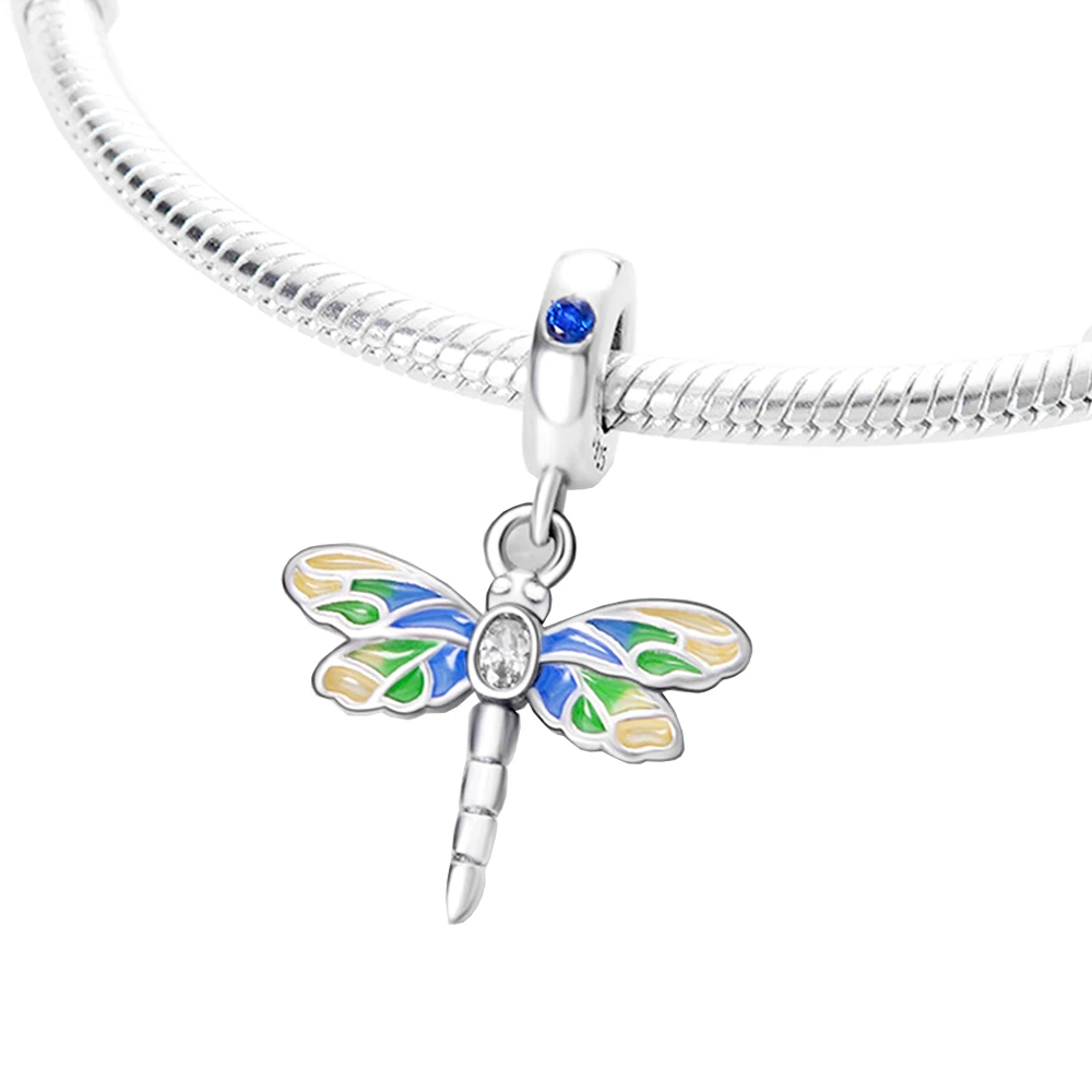 Pandora-Bracelet et collier en argent 925 pour femme, pendentif de la série Libellule, cadeau de bracelet de personnalité exécutif bricolage, nouveau