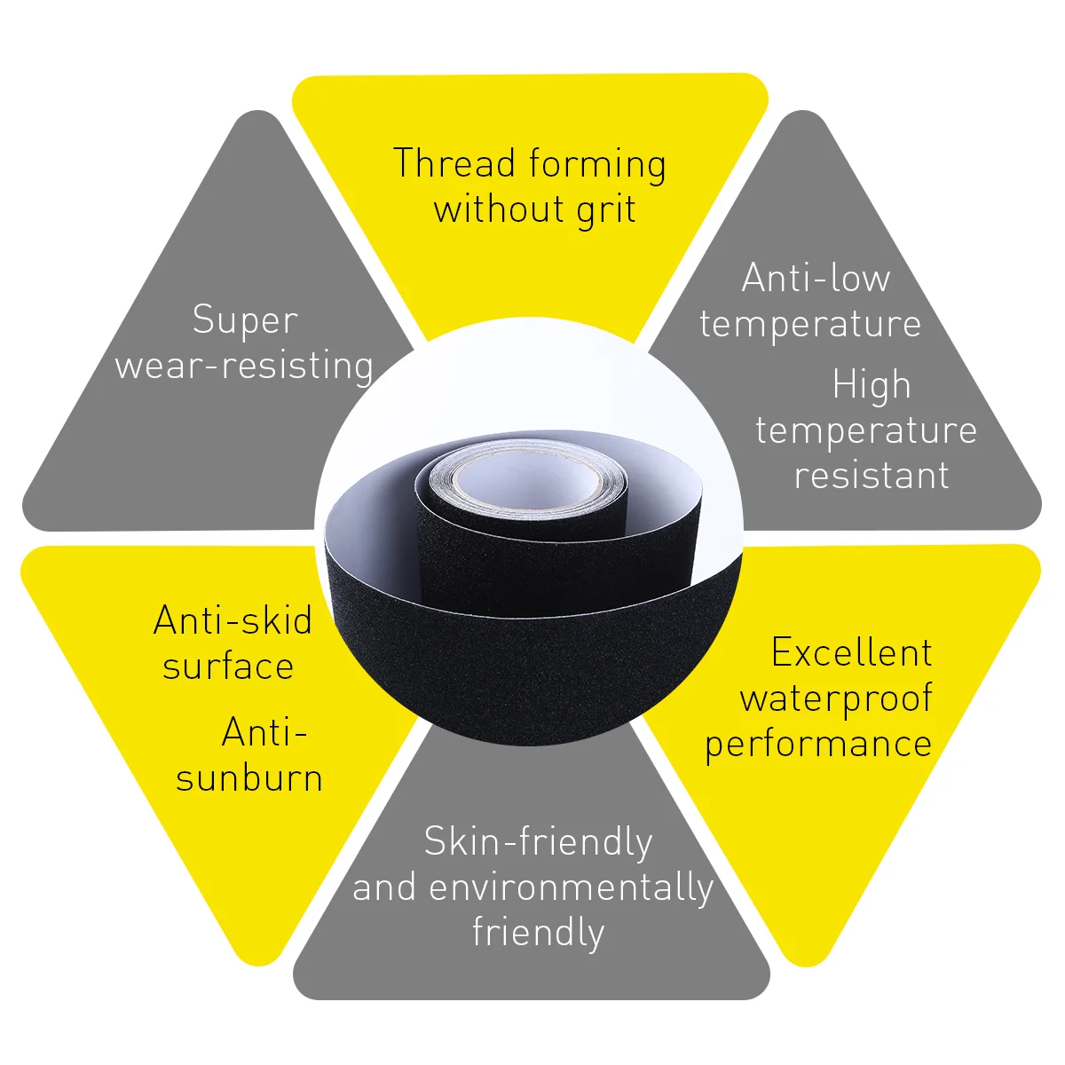 Наклейки для лестничного настила 5 м х 15 см