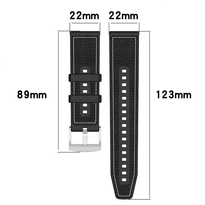 Фото Композитный силиконовый ремешок 22 мм для Xiaomi Watch 5/S4-3-2/S4, спортивный нейлоновый браслет для Realme Watch 5 S/OPPO Watch 4 Pro/X X2 №4