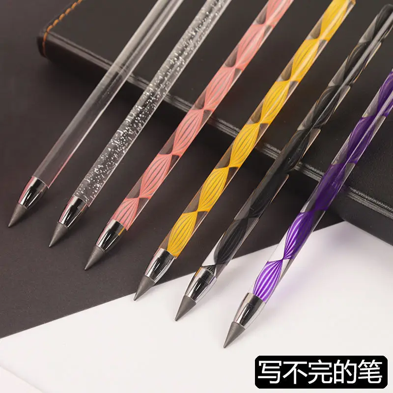 

School supplies student decompression pen eternal pen glass pencil cute fashion high-value black technology writing pen
