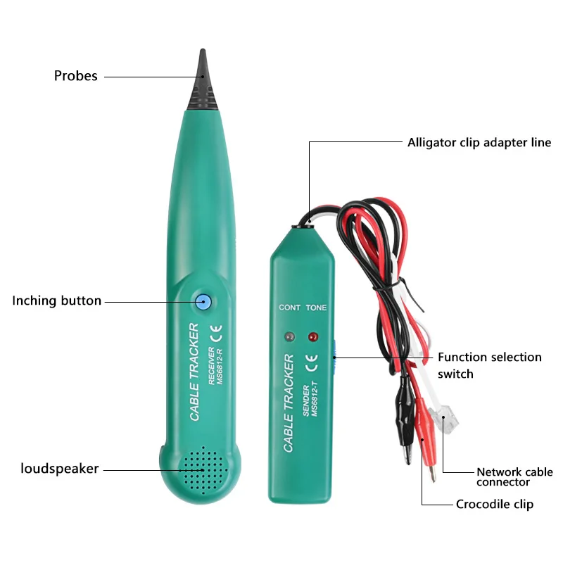 MS6812 Cable Tracker Tester Professional Line LAN detector UTP STP Telephone Wire Tracer Breakpoint location Diagnose Tone