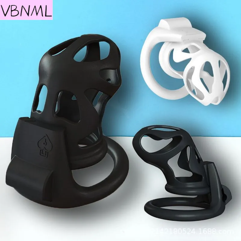 VBNML Plastics Male Chastity Device with 4 Penis Rings Chastity Lock Cock Cage Penis Sleeve Bdsm Sex Toys For Men Sex Product