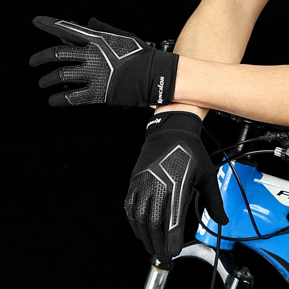 

Нейлоновые велосипедные перчатки, износостойкие амортизирующие перчатки с закрытыми пальцами, Нескользящие велосипедные перчатки из микрофибры, 1 пара
