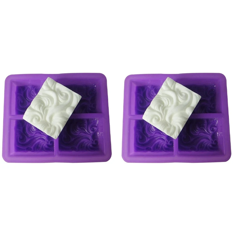 

2X Ocean Wave Soap Mold Sea Wave Silicone Cake Baking Pan Jelly Pudding Mousse Mould Handmade Cloud Cold Process