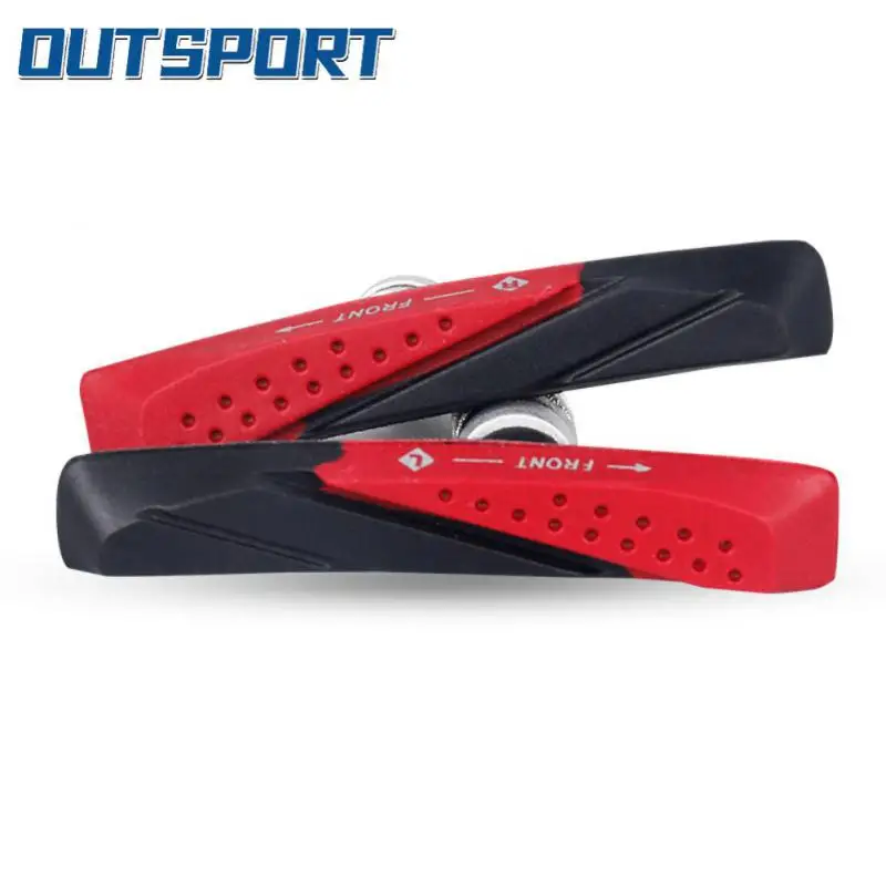 

1 Pair Bike Bicycle Brake Pads V-brake Pads With Mud Trough Silent Road Bike Brake Pads Rubber Sheet Cycling Bike Accessories