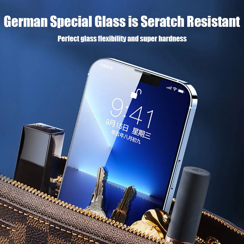 4PCS Tempered Protective Glass For iPhone 14 13 12 11 Pro Max Mini Screen Protector On iPhone 14 Plus Pro 11 X XR XS Max Glass