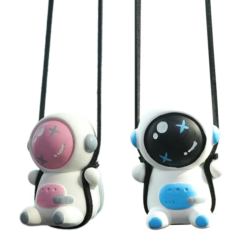 

124B Creative Swinging Car Hanging Ornament Cute Accessories for Rear View Mirror Pendant Center Console Hanging Swing