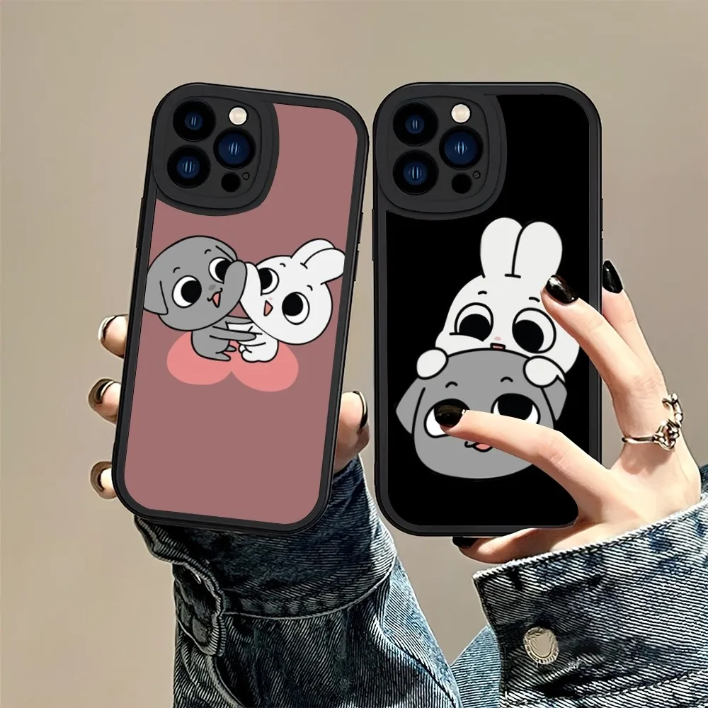 Милый мультяшный чехол для телефона K-Kkamang iPhone 11 12 13 14 15 X XR Pro MAX Plus защитная кожаная