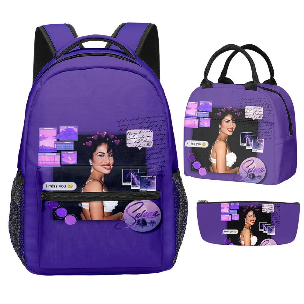 Новинка с героями мультфильмов крутая Selena Quintanilla 3 шт./компл. школьные сумки 3D