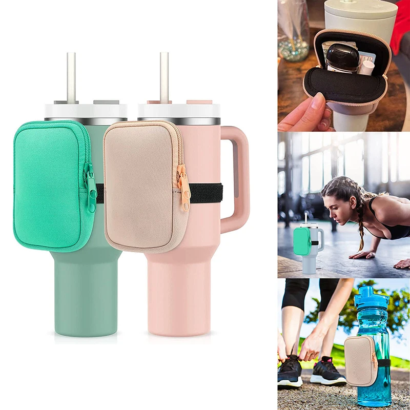 

1Pc Gym Water Bottle Pouch Storage Sleeve for Reusable Gym Water Bottle Pouch Storage with Secure Pockets Fit for Bottles