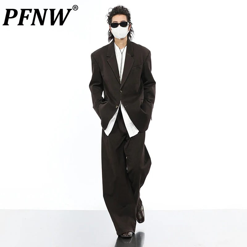

Пиджак PFNW мужской с эффектом потертости, дизайнерский пиджак, повседневные винтажные брюки, уличная одежда, 28W1684, осень 2023