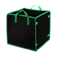 square grow bags thick fabric planting pots with handles non woven cubic fabric pots for indoor and outdoor garden black