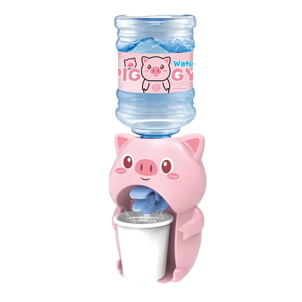 

1Pc Children Mini Water Dispenser Toy Lovely Cartoon Water Fountain Toy (Pink)