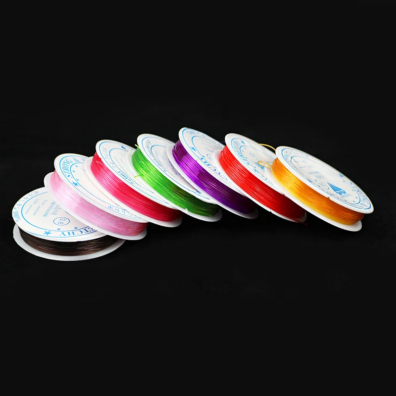 Прозрачная эластичная веревка 0 6/0 8/1 мм цветная линия из кристаллов резиновый