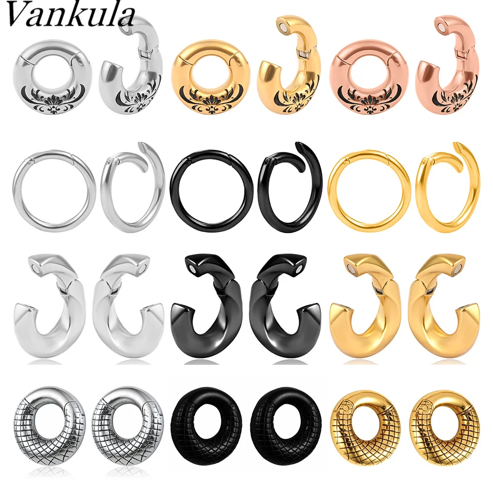 Серьги-кольца Vankula из хирургической стали 316L, ювелирные украшения для пирсинга большого размера, s Конус Для Пирсинга Ушей, 10 шт.