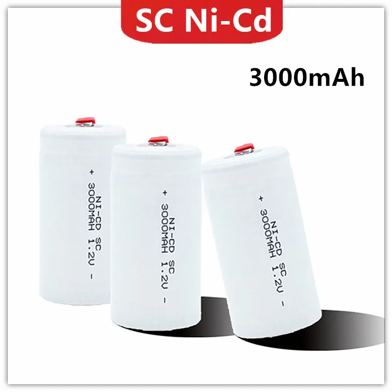 

2022 Nova De Alta Qualidade Bateria Recarregável Sub Bateria Sc Ni-cd Bateria 1.2V Com Guia 3000Mah Para Ferramenta Elétrica