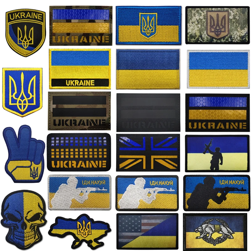 

Ukraine Embroidered HOOK Badge Patches Ukrainian National Emblem Shield Shape Tactical ukr Flag Patch for Backpack Caps Clothes