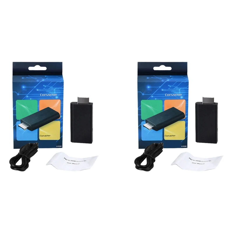 

2X PS2 To HDMI Video Converter Adapter With 3.5Mm Audio Output For HDTV HDMI