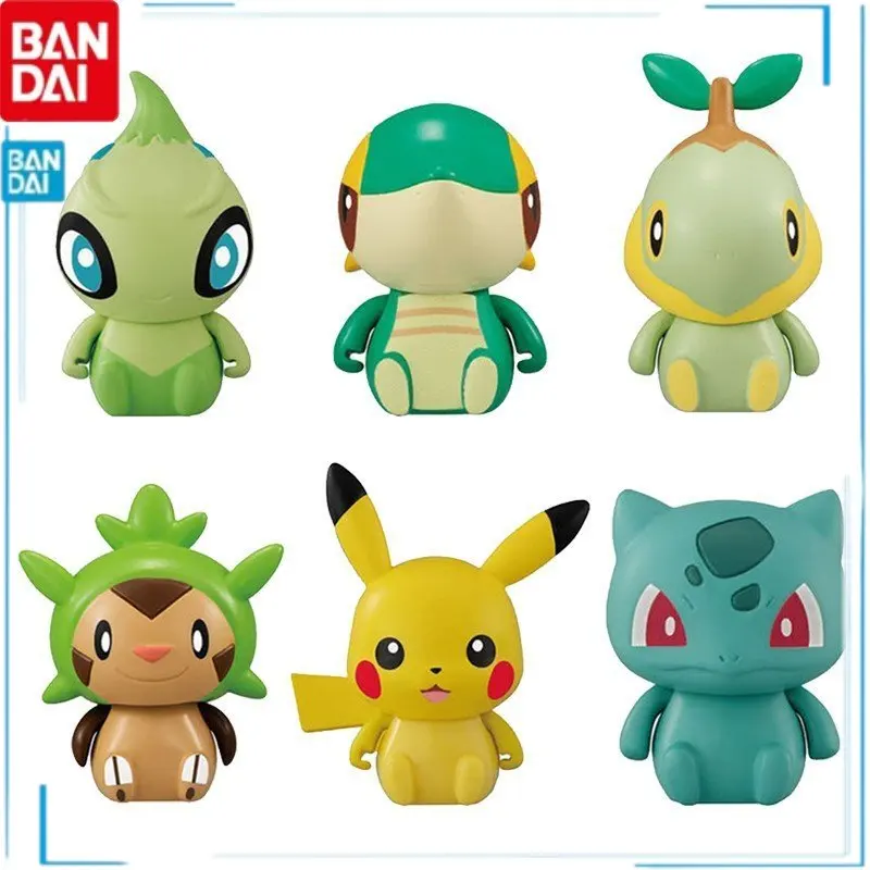 

Bandai Pokemon Animation Characters Bulbasaur Turtwig Chespin Kids Brinquedos Action Figure Model Kids Toy Christmas Gifts