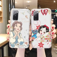 belle snow white princess phone case for samsung a73 a72 a71 a53 a52 a51 a42 a33 a32 a23 a22 a21s a13 a12 a03 a02 transparent