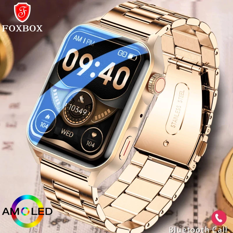 

Foxbox Watch For Women AMOLED Smart Watch HD Screen Bluetooth Call Smartwatch Voice Clock NFC Access Control For Android ios