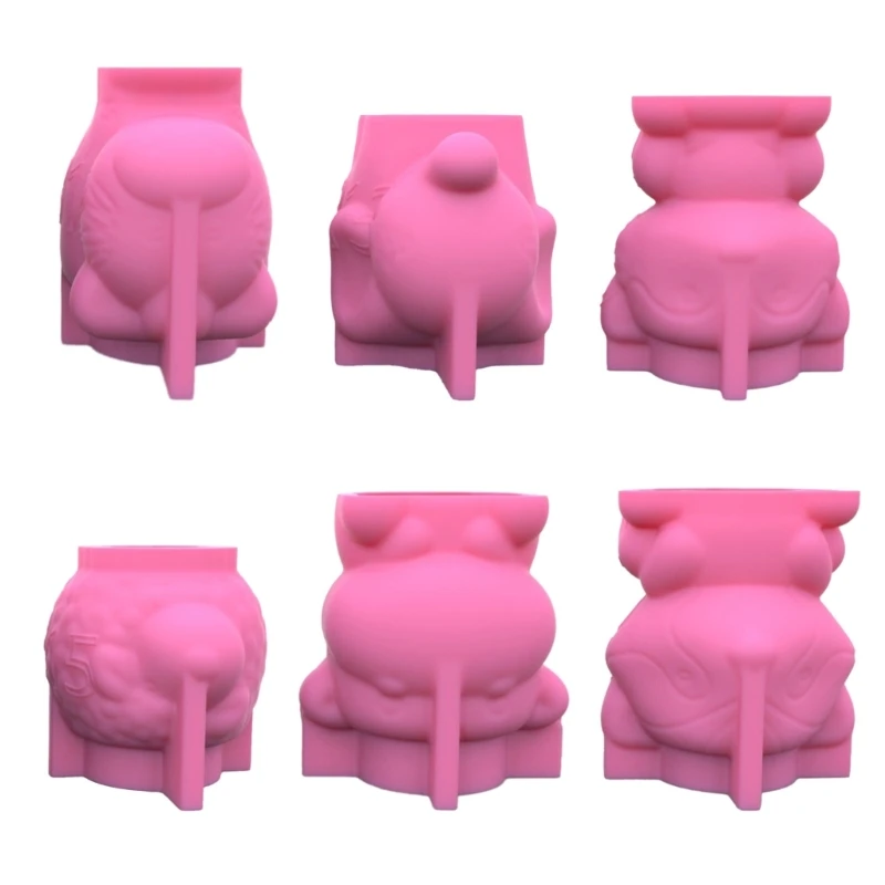 

Small Succulent Pots Silicone Mold Funny Unique Pen Holder Mould Zebra-Fox Cow