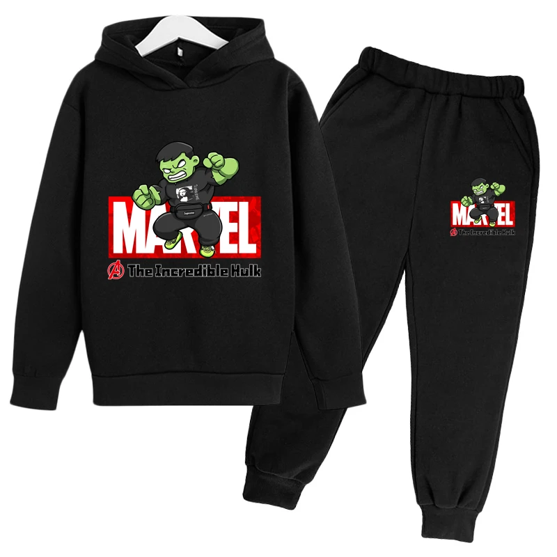 

Hulk Hoodies Kids Tracksuits Boy Girl Spring autumn winter Sweatshirt Clothes Set Marvel- Super heros Hooded Pants Suit Children
