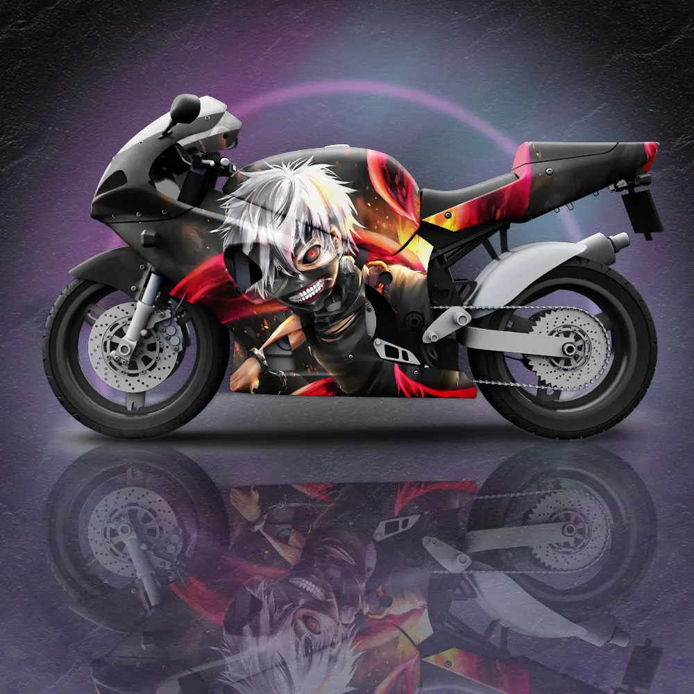 

Tokyo Ghoul motorcycle wrapping decals and vinyl stickers designed for wrapping vehicles motorsport bikes