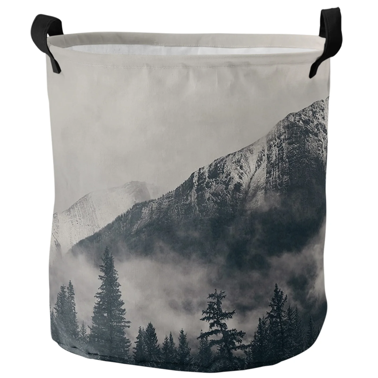 

Корзина для грязного белья Misty Mountain Forest, складная круглая Водонепроницаемая корзина-органайзер для дома, корзина для одежды, корзина для хра...