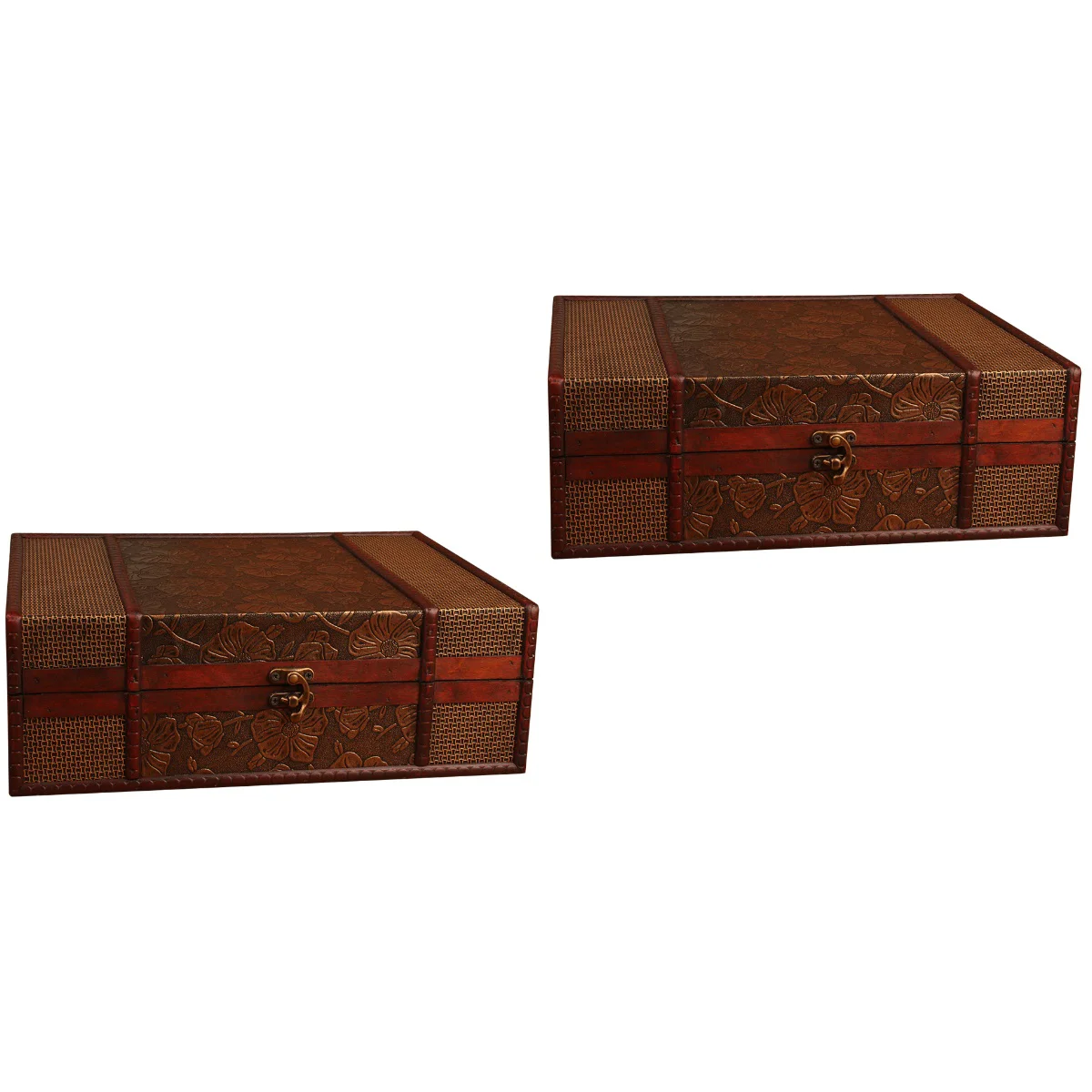 

Box Jewelry Vintage Trinket Woodenstorage Wood Decorative Organizer Treasure Holder Keepsake Boxes Case Large Book Ringearring