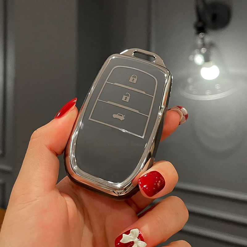 

Чехол для автомобильного ключа для Toyota, чехол для ключа Chr Rav4 Auris Avensis Prius Aygo Camry Corolla Land Cruiser 200 Prado Crown, автомобильный брелок для ключей