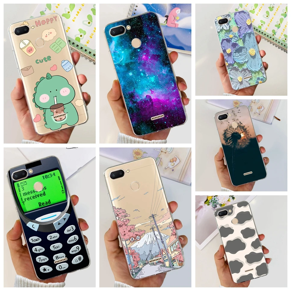 

For Xiaomi Redmi 6 6A 6Pro Case Clear Silicone Cute Funny Painted TPU Shockproof Back Cover For Redmi 6 6A 6Pro Phone Case Funda