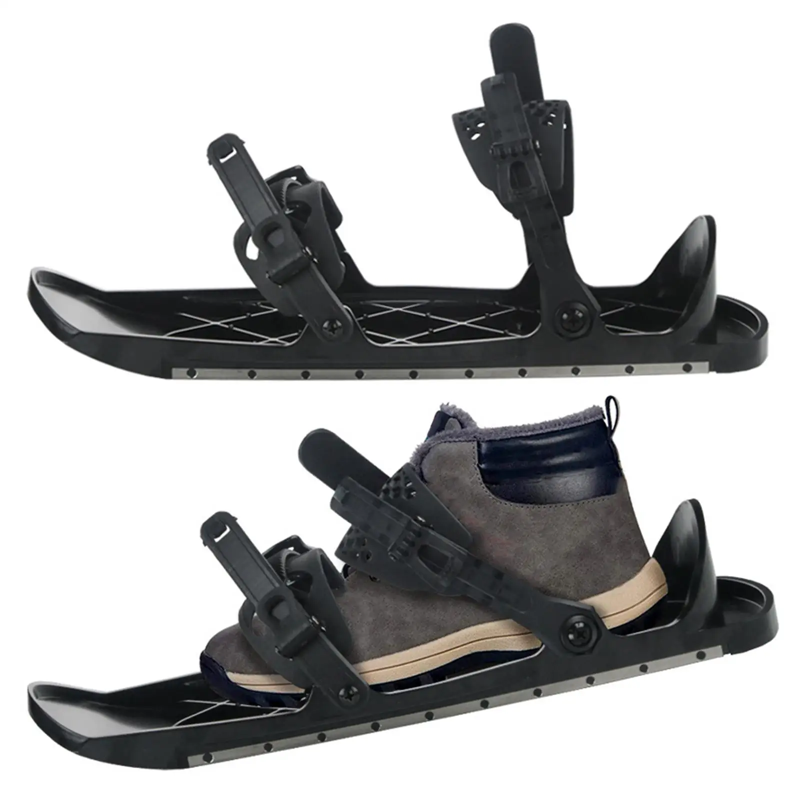 Multifunction Snowblades Skis Shoes Adjustable Ski Boots for Hiking Trails